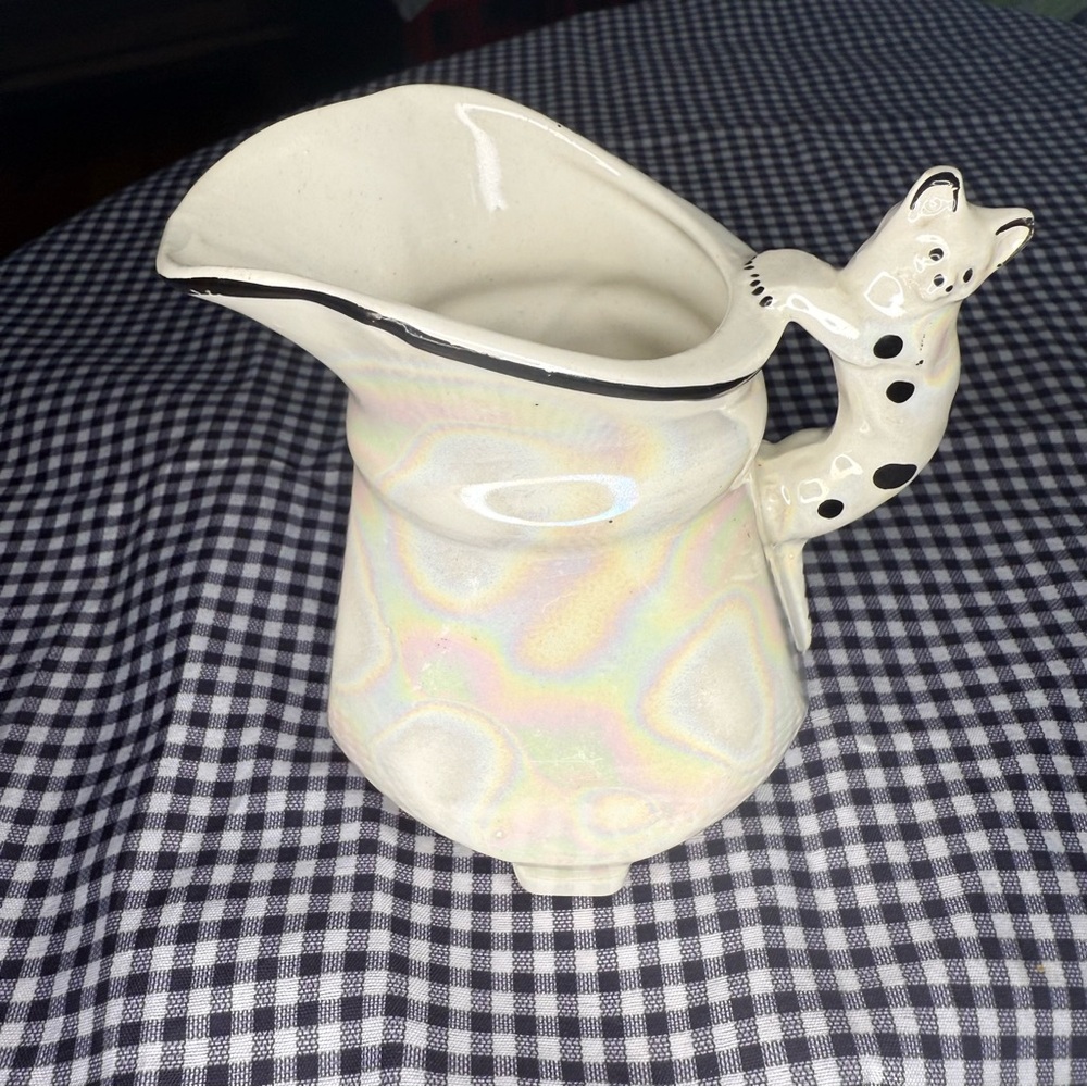 Vtg Czech cat handle Creamer/Pitcher